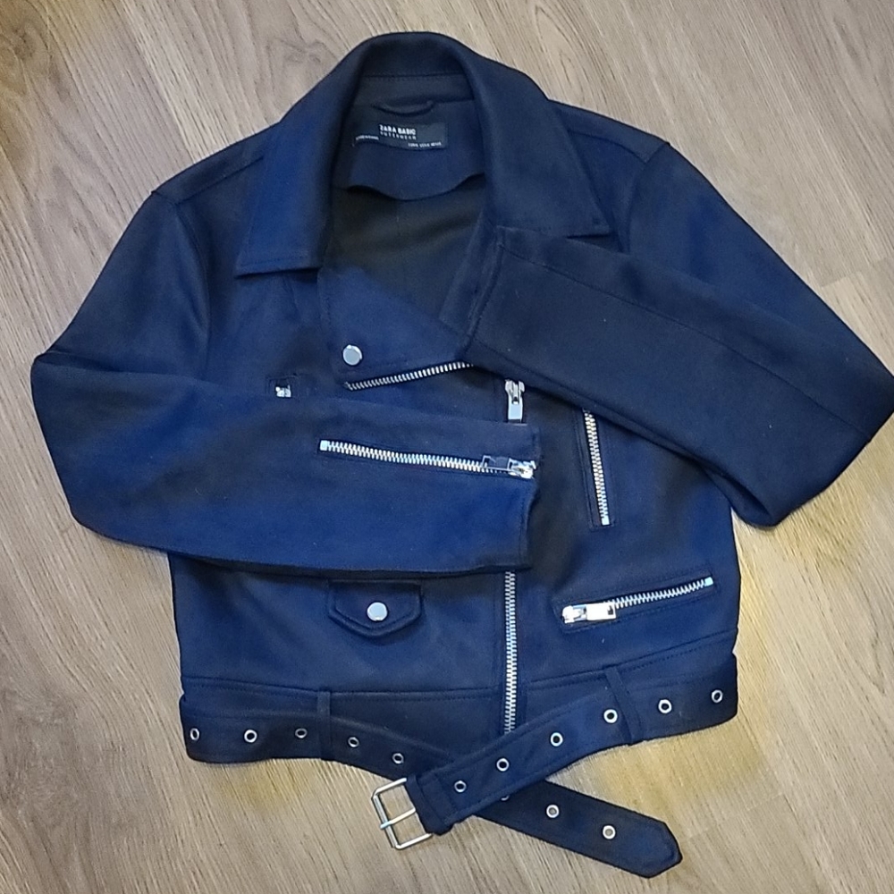 ZARA - Faux Suede Biker Jacket